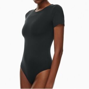 COPY - Aritzia Babaton Contour Black Crewneck Bodysuit